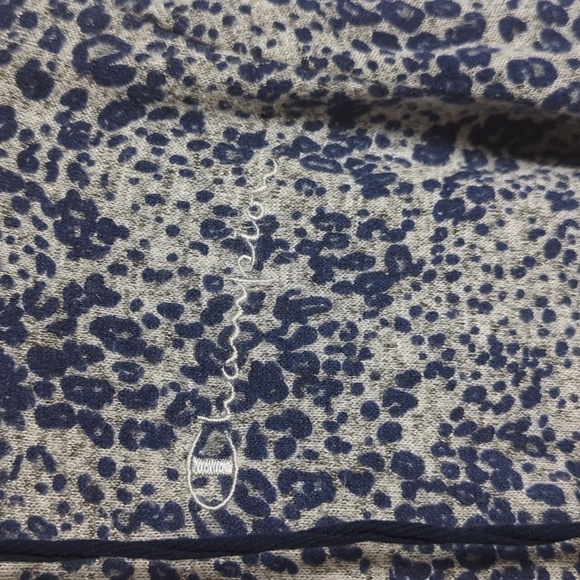 Y2kChampion So Soft Knit Blue Animal Print Loungewear Crop - Picture 2 of 9